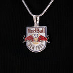 New York Red Bulls Official MLS Logo Pendant in White Gold
