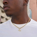 Denver Broncos Official NFL Micro Logo Pendant - Yellow Gold