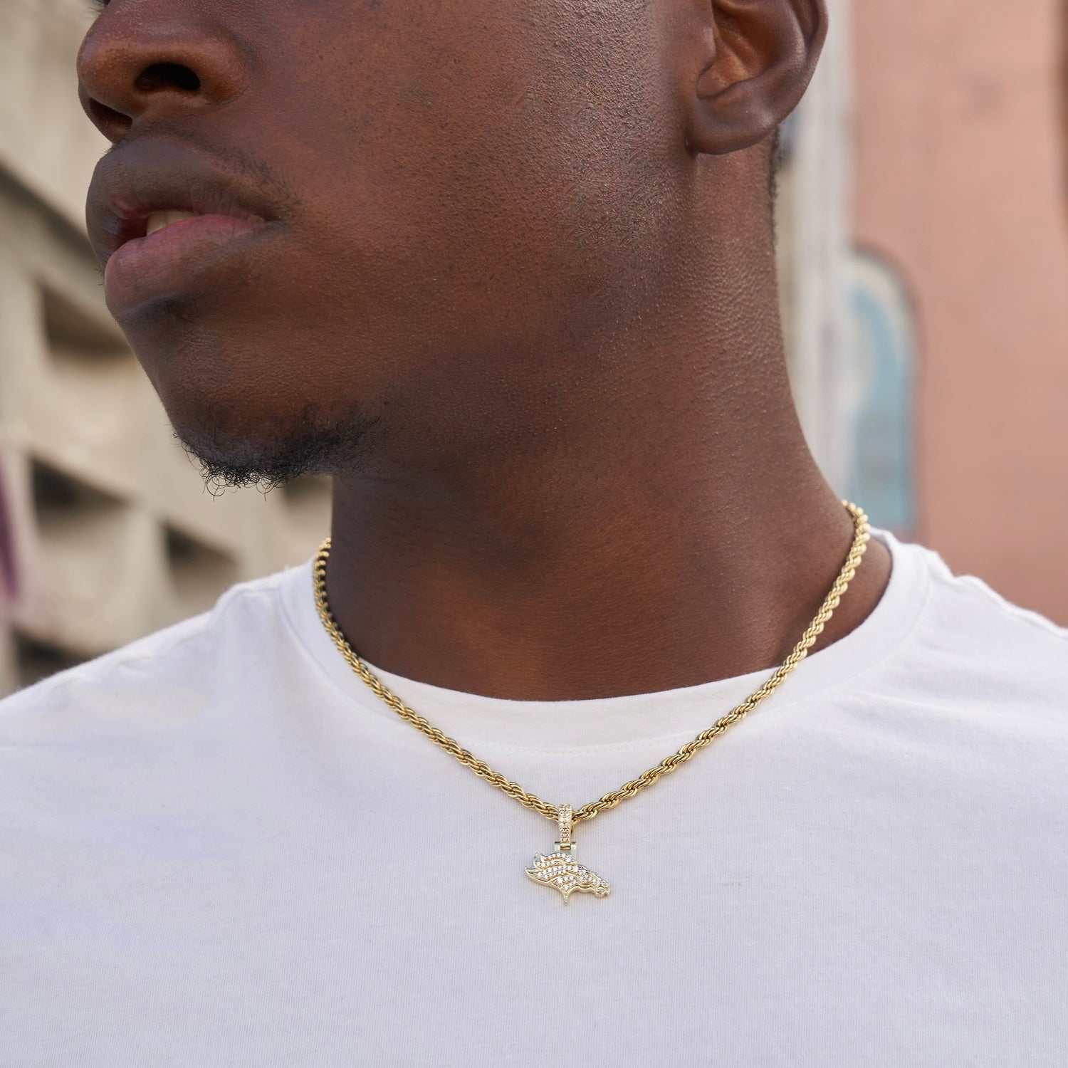 Denver Broncos Official NFL Micro Logo Pendant - Yellow Gold