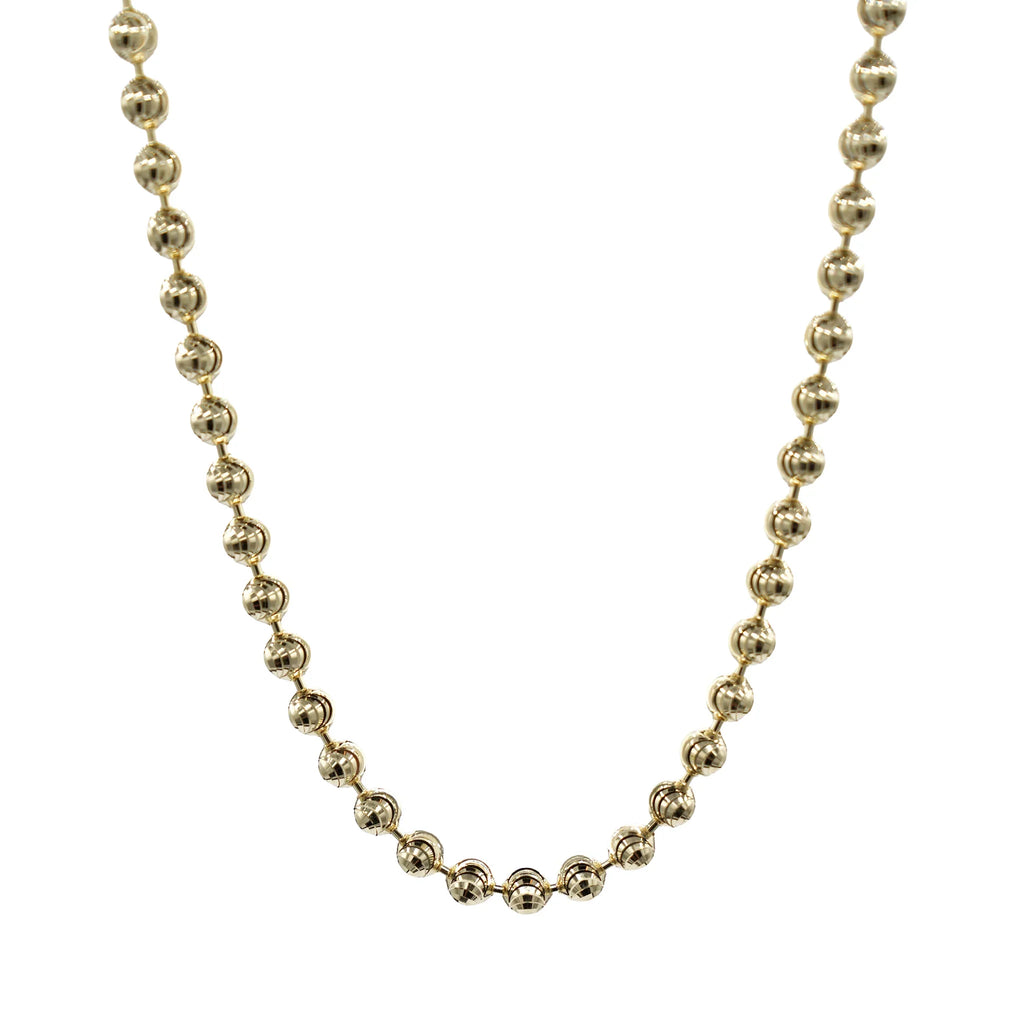 Moon Cut Ball Chain in Yellow Gold Vermeil - 4mm