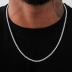 Diamond Tennis Chain in White Gold- 3mm