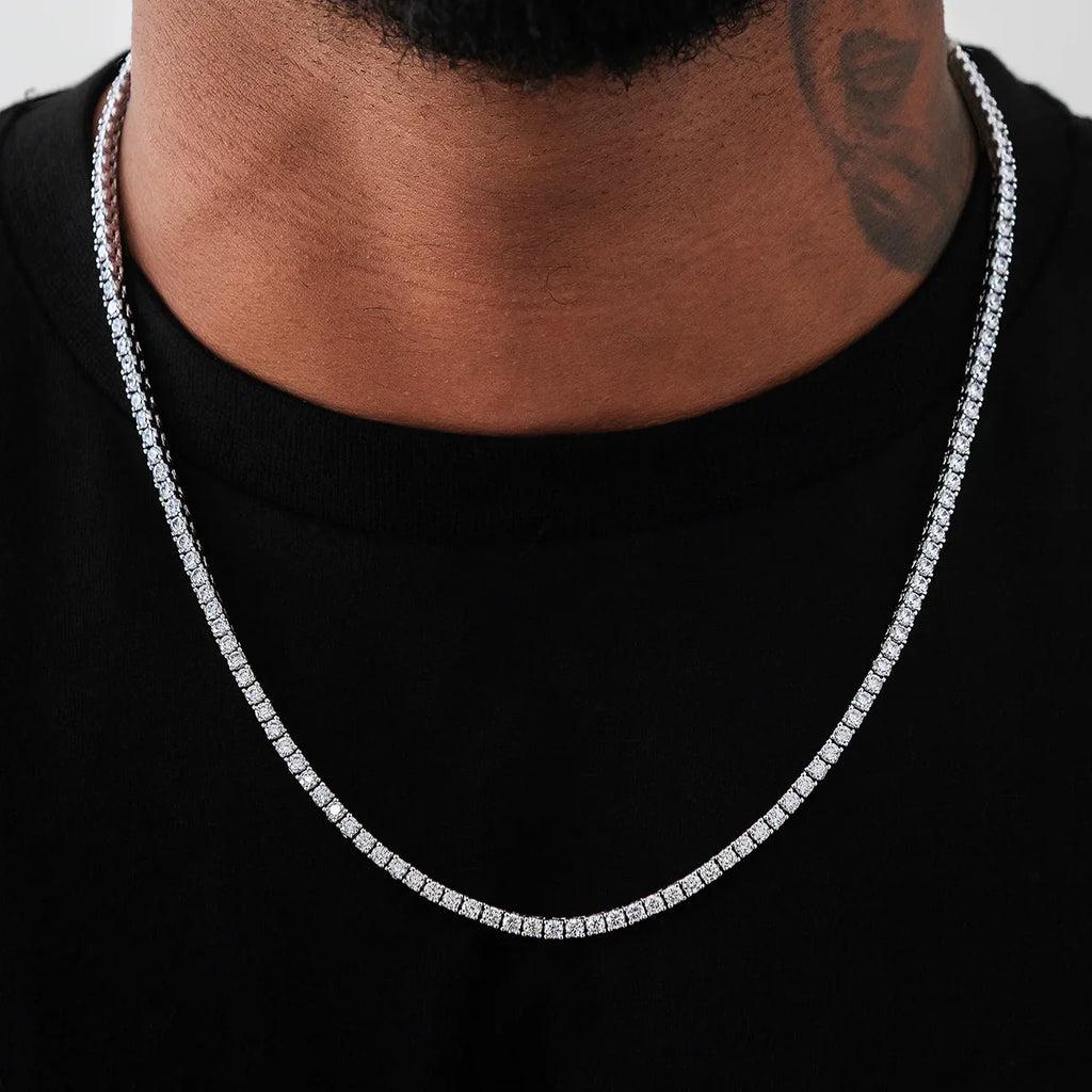 Diamond Tennis Chain in White Gold- 3mm