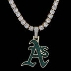 Oakland Athletics Official MLB Logo Pendant