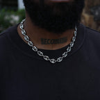 Puffed Mariner Chain in White Gold - 12mm