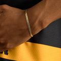 Curb Chain Bracelet in Yellow Gold - 4mm