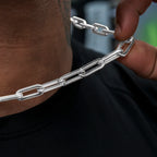Paper Clip Chain in White Gold- 8mm