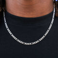 Figaro Chain in White Gold - 4mm