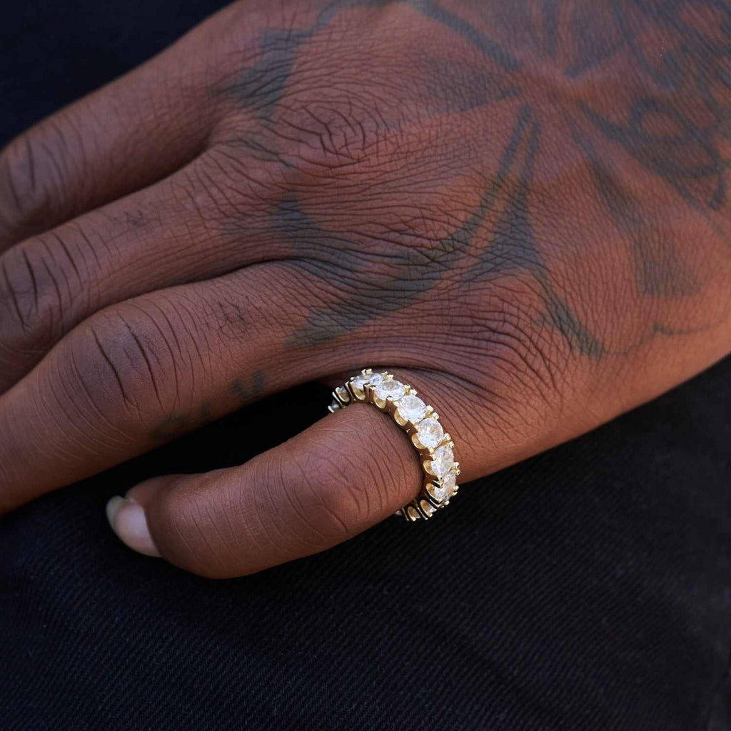 4mm Single Layer Diamond Band Ring