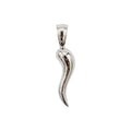 Italian Horn Pendant in Sterling Silver