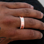 Diamond Edge Ring in Rose Gold