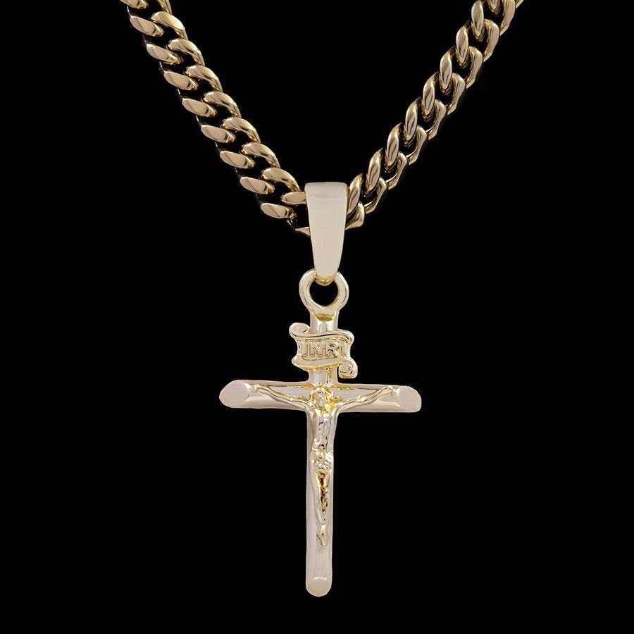 Crucifix Cross Pendant in Yellow Gold