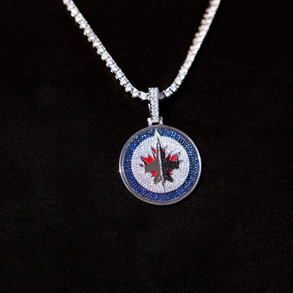 Winnipeg Jets Official NHL Logo Pendant in White Gold