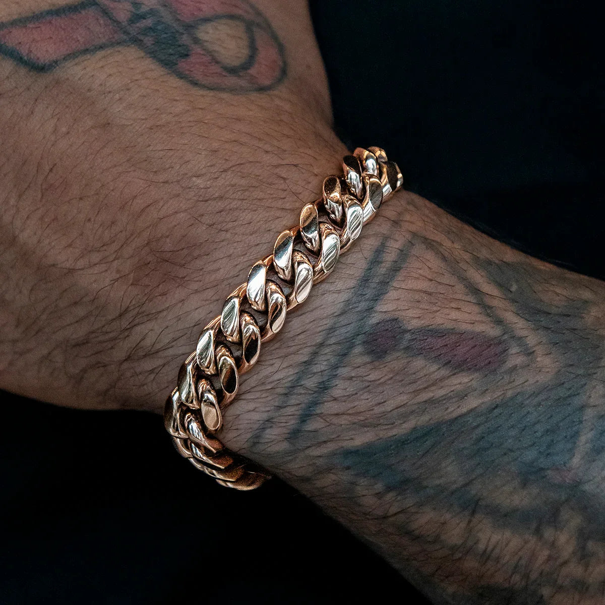 Signature Cuban Link Bracelet in Rose Gold - 12mm