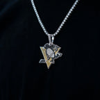 Pittsburgh Penguins Official NHL Logo Pendant in White Gold