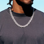 Iced Infinity Chain in White Gold - 10mm