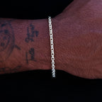 3.6MM Open Box Bracelet in White Gold