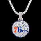 Philadelphia 76ers Official NBA Logo Pendant