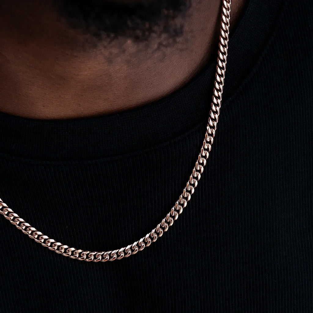 Miami Cuban Chain in Rose Gold- 5mm