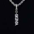 "Sigma" Clip On Pendant in White Gold