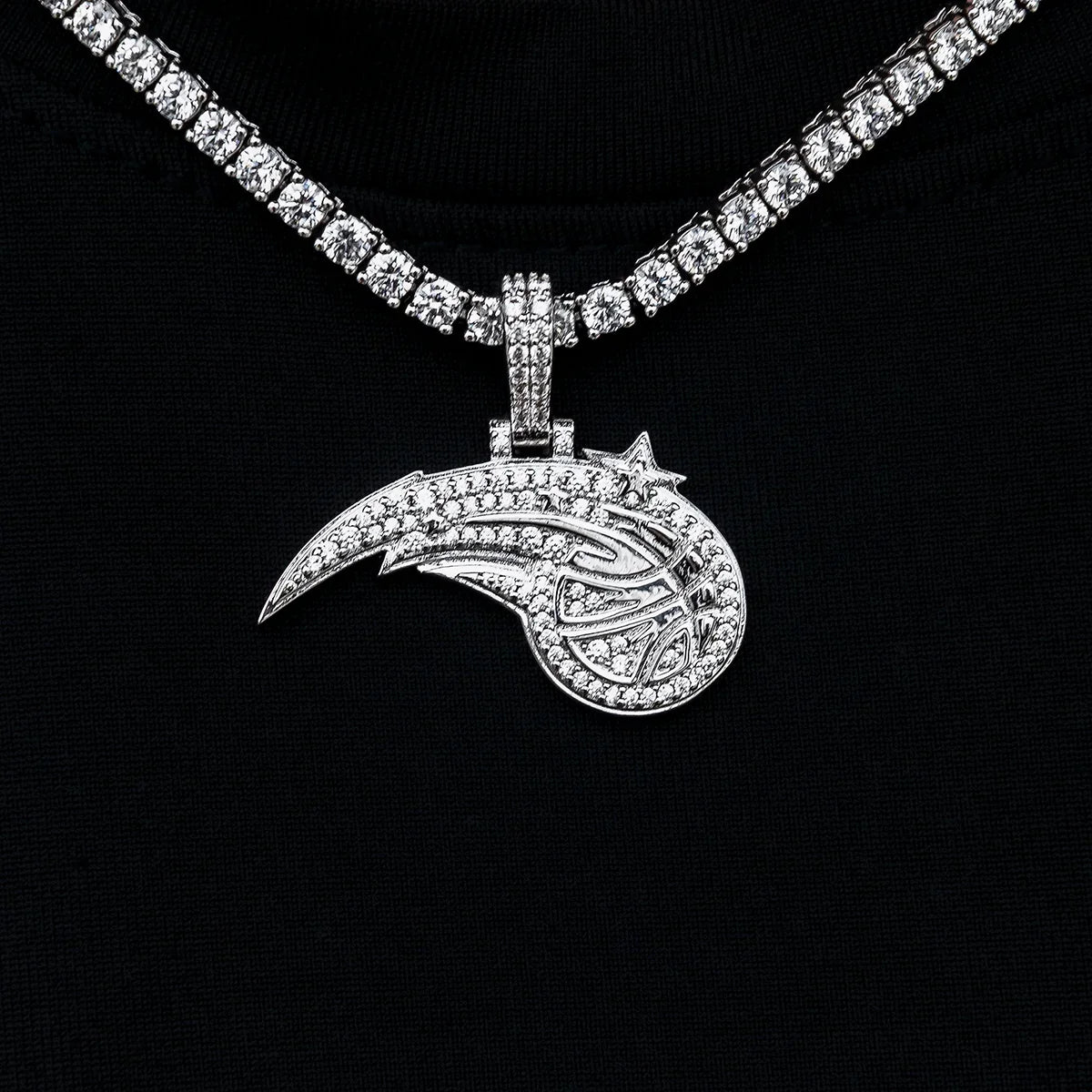 Orlando Magic Official NBA Micro Logo Pendant in White Gold