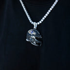 2025 Baltimore Ravens Team Helmet Pendant - White Gold