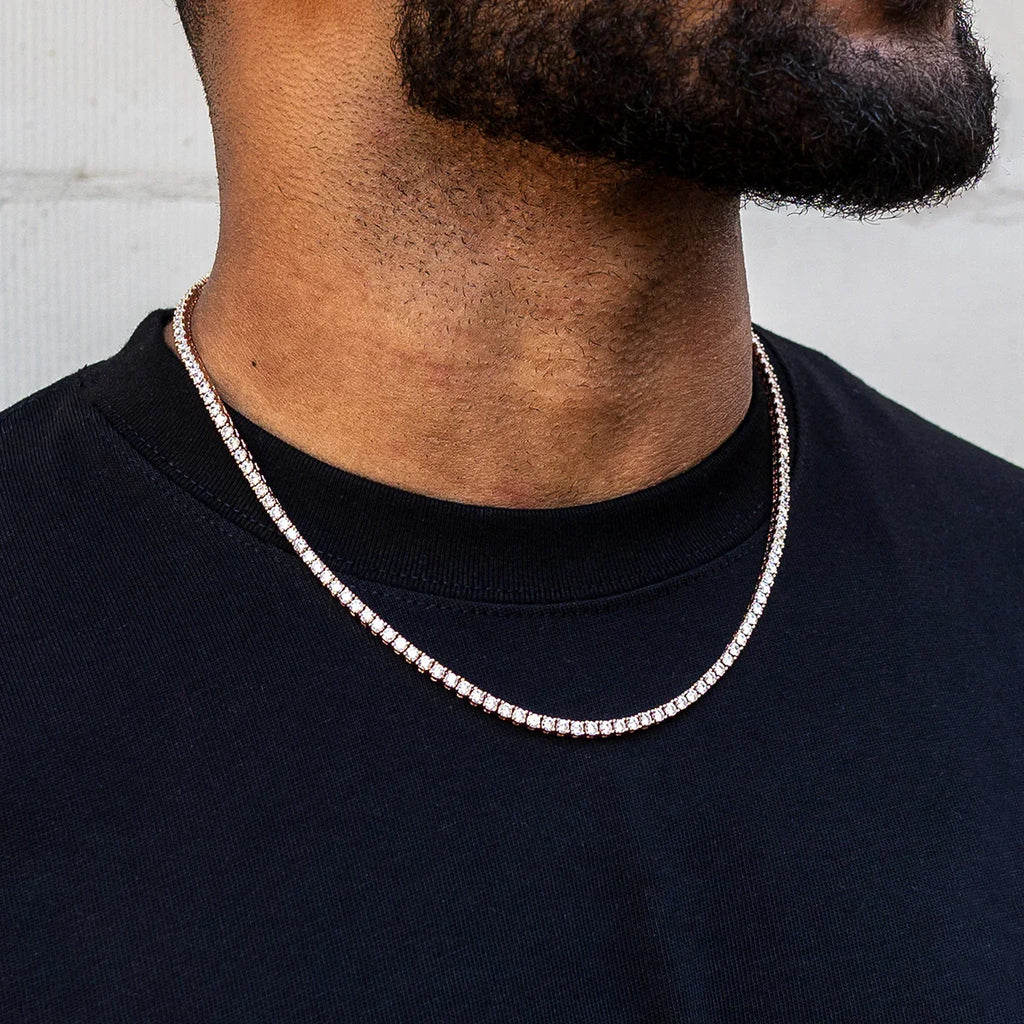 Diamond Tennis Chain in Rose Gold- 3mm