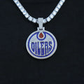 Edmonton Oilers Official NHL Logo Pendant in White Gold