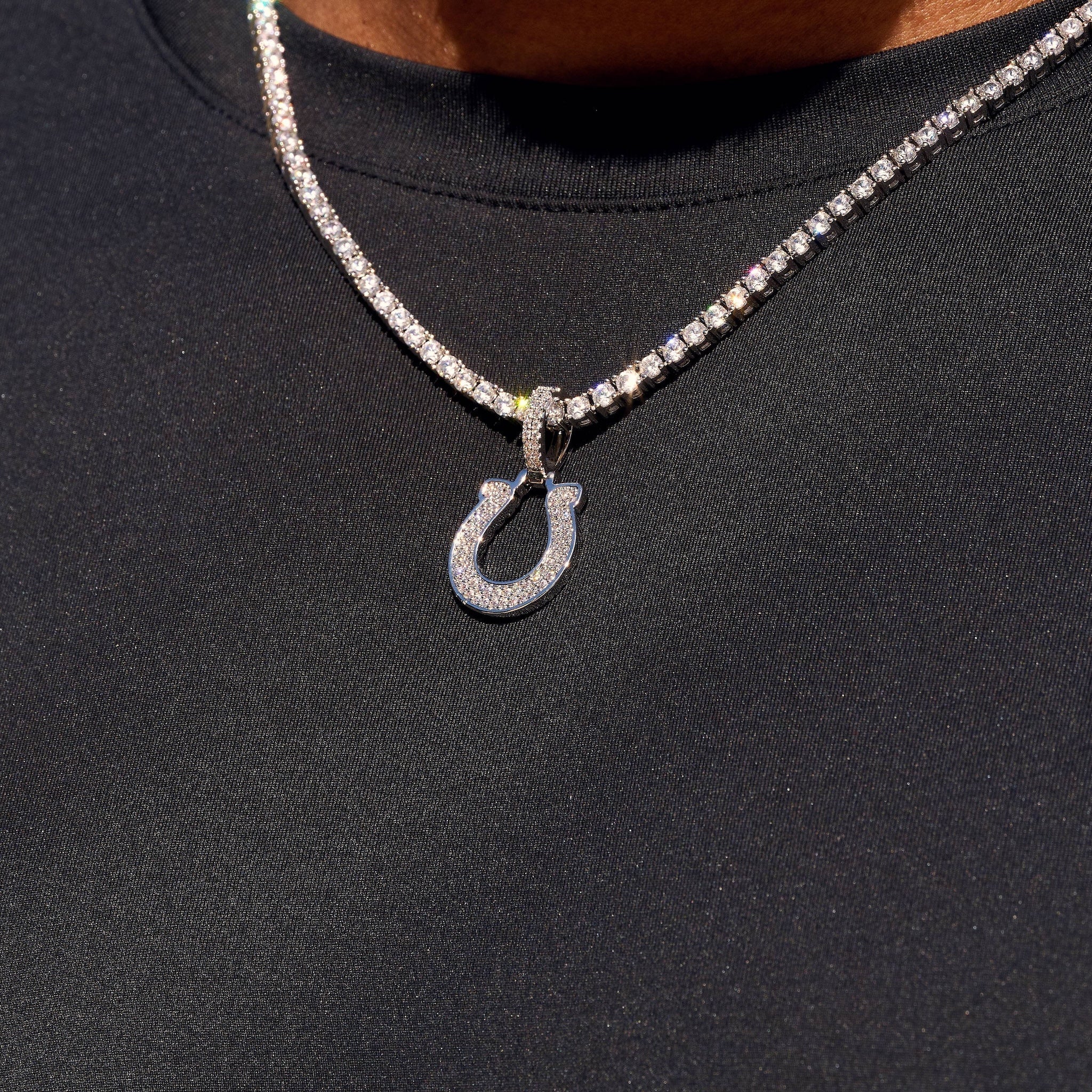 Indianapolis Colts Official NFL Micro Logo Pendant in White Gold