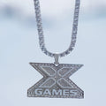 X Games Iced Pendant in White Gold