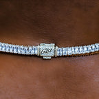 Diamond Baguette Tennis Chain + Bracelet Bundle in Yellow Gold- 6mm