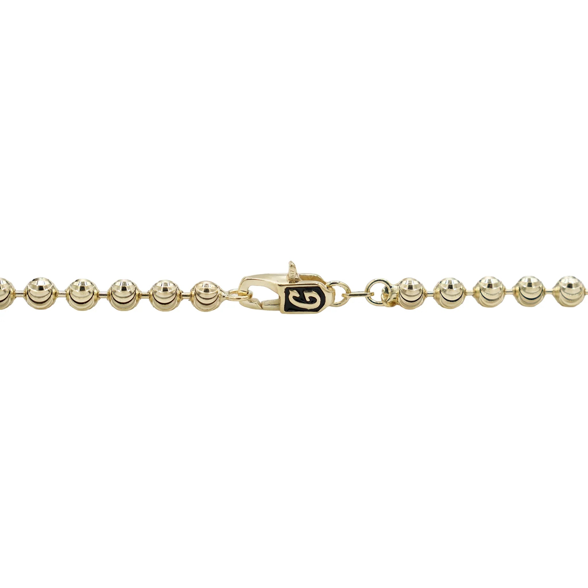 Moon Cut Ball Chain in Yellow Gold Vermeil - 4mm