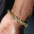 Palm Chain Bracelet in Yellow Gold - 8mm