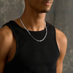 Paper Clip Chain in White Gold - 5mm