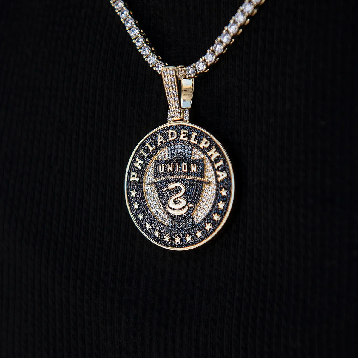 Philadelphia Union Official MLS Logo Pendant in Yellow Gold