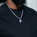 Micro Atlanta Falcons Official NFL Logo Pendant in White Gold