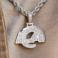 Los Angeles Rams Official NFL Micro Logo Pendant - White Gold