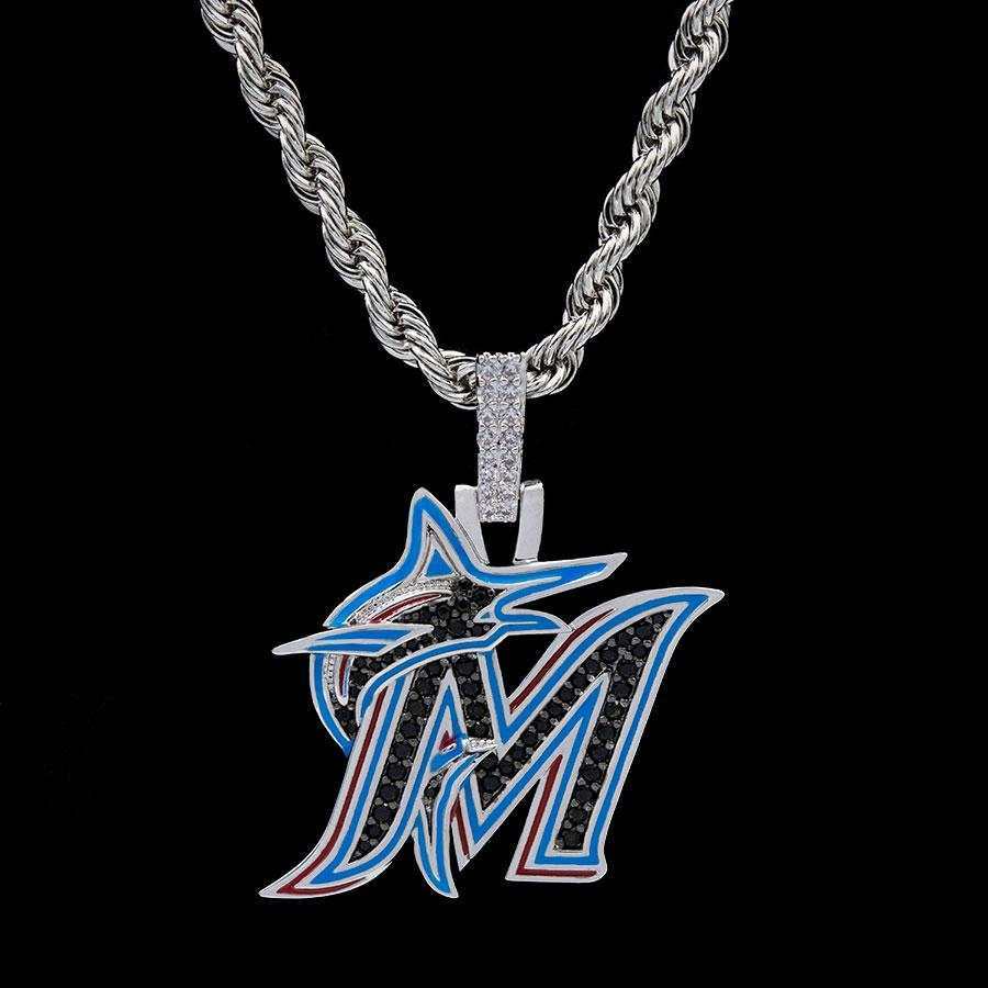 Miami Marlins Official MLB Logo Pendant