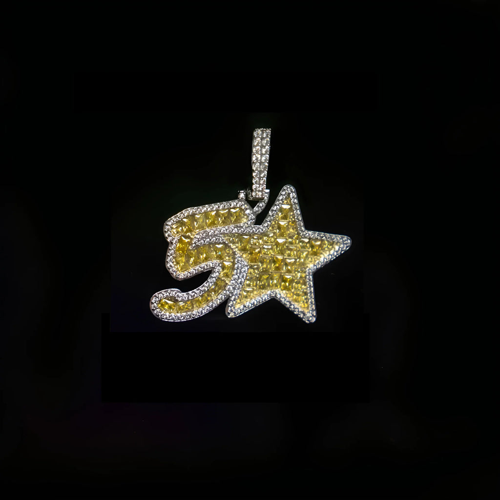 GLD X Bryce Underwood 5 Star Elite Pendant in White Gold