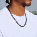 Black Diamond Cuban Chain in Black - 8.5mm