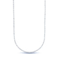 Men's Moissanite Diamond Tennis Chain in White Gold Vermeil - 2mm