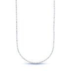 Men's Moissanite Diamond Tennis Chain in White Gold Vermeil - 2mm