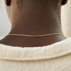 Micro Cuban Chain in Yellow Gold - 2mm