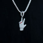 GLD X Ryan William's Peace Sign Pendant in White Gold