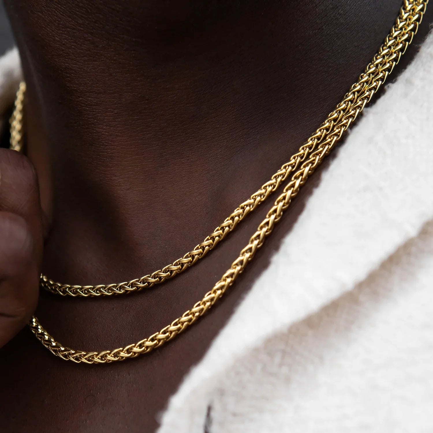 Palm Chain in Yellow Gold - 4mm