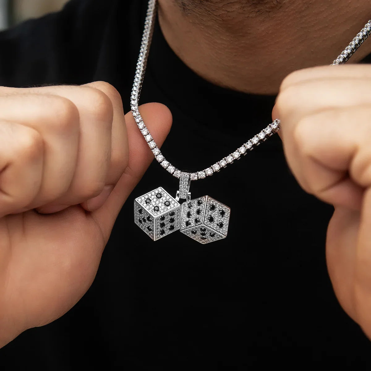 Iced Dice Pendant