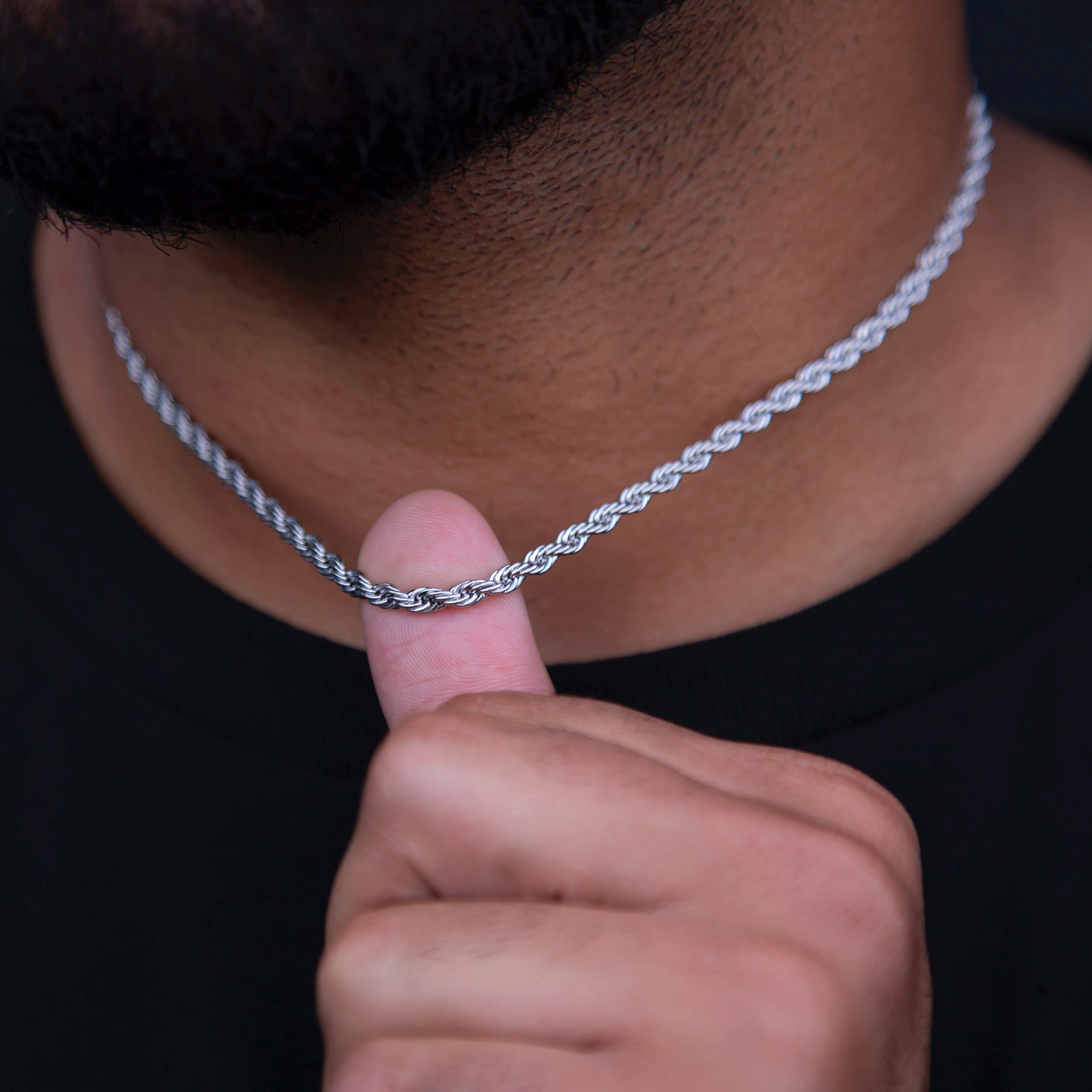 Rope Chain in Sterling Silver - 4mm
