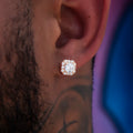 Micro Clustered Diamond Earrings - Rose Gold