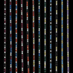 3MM Diamond Colored Tennis Chains in White Gold- All Colors