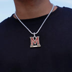University of Maryland Official NCAA Logo Pendant in White Gold