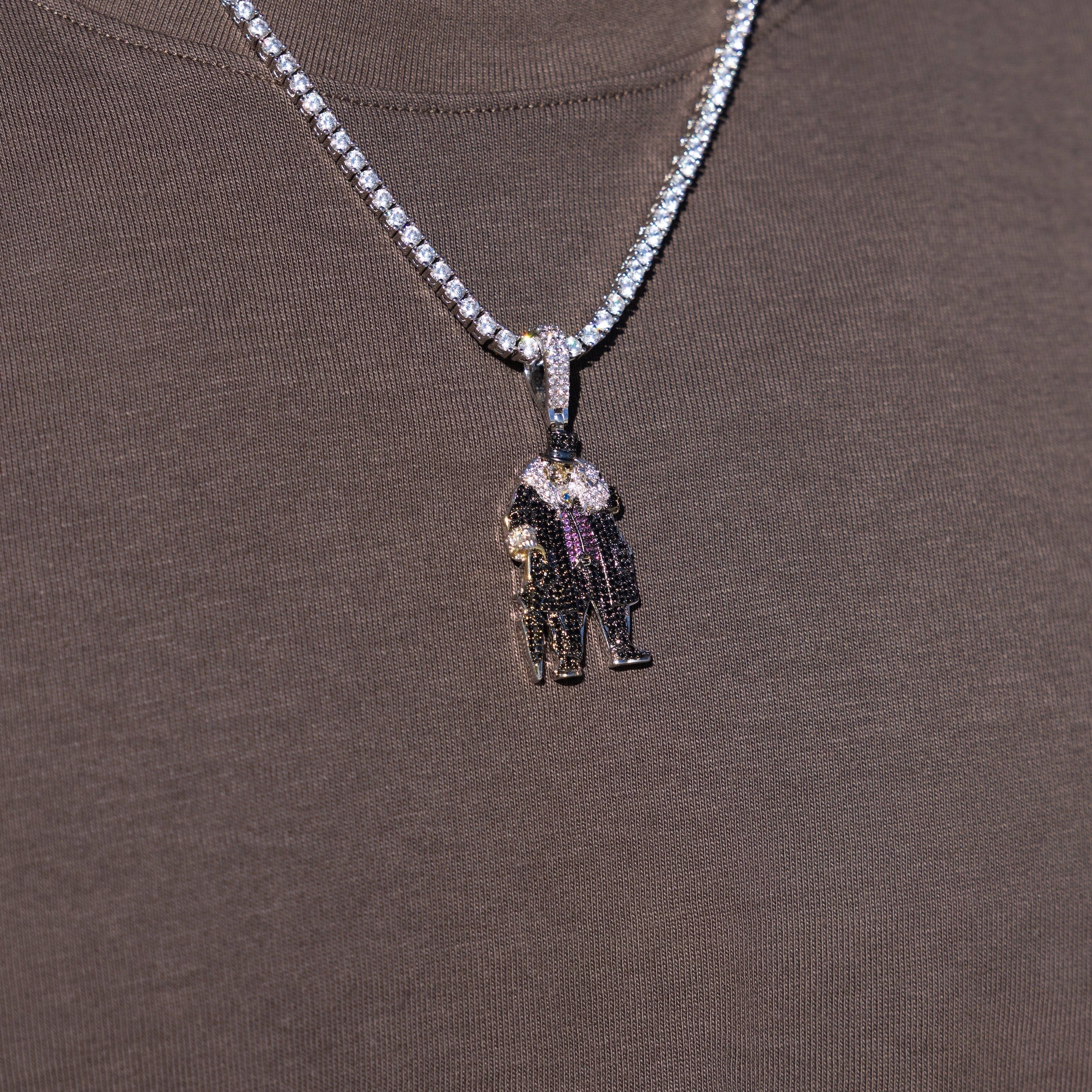 Penguin Body Official DC Comics Pendant in White Gold